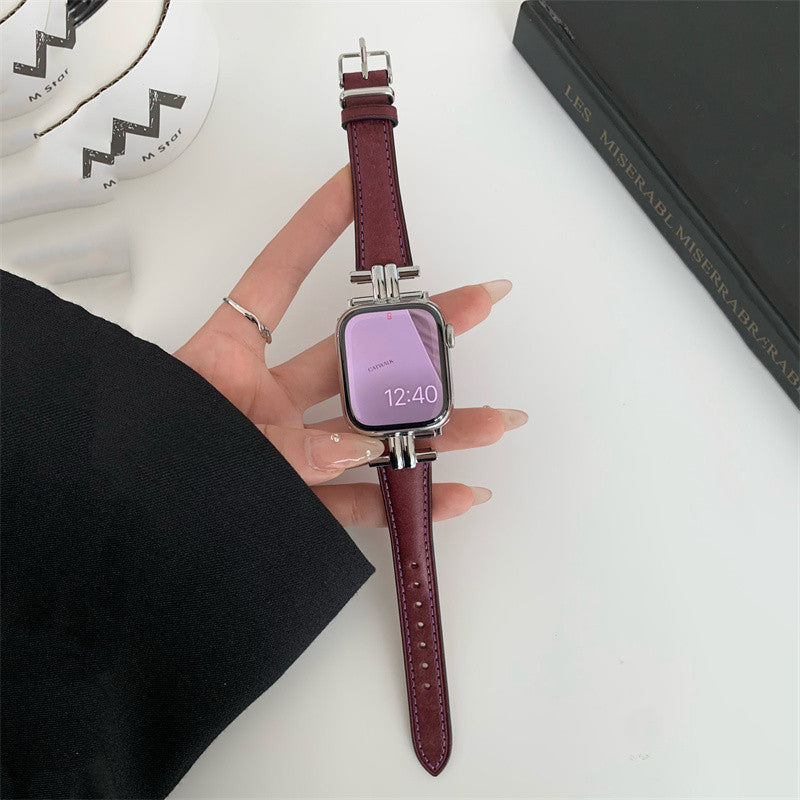 Vintage Leather Strap with Premium Metal Stitching