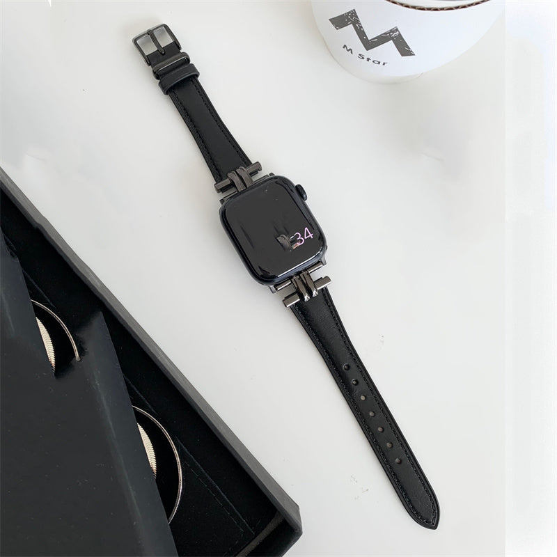 Vintage Leather Strap with Premium Metal Stitching